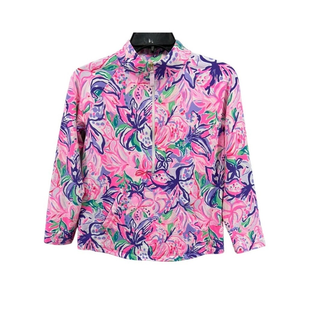 Lilly Pulitzer Pullover Girl's XL (12-14) 1/2 Zip Rainbow‎ Soleil Skipper